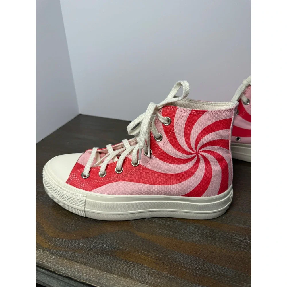 Converse Chuck Taylor All Star Lift Platform Pink Red Swirl High Top Barbiecore